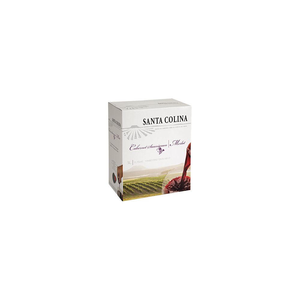 Vinho Aliança Santa Colina Cabernet Sauvignon | Merlot Bag-in-Box 3 Litros