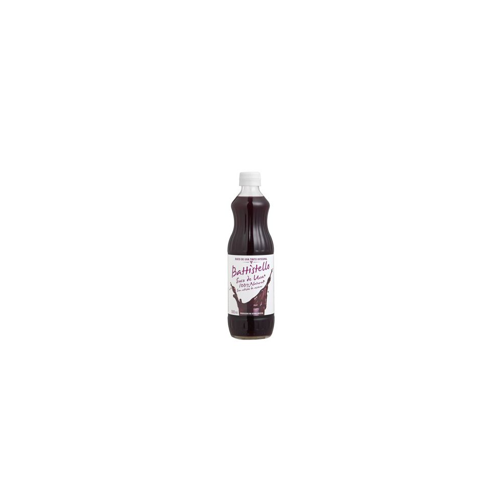 Suco de Uva Tinto Natural Battistello 500ml - Caixa com 12 garrafas